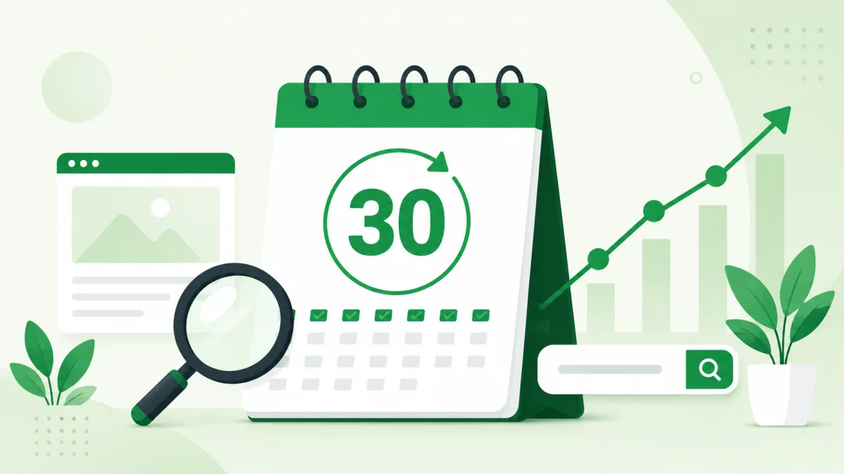 30 day organic traffic roadmap for new website