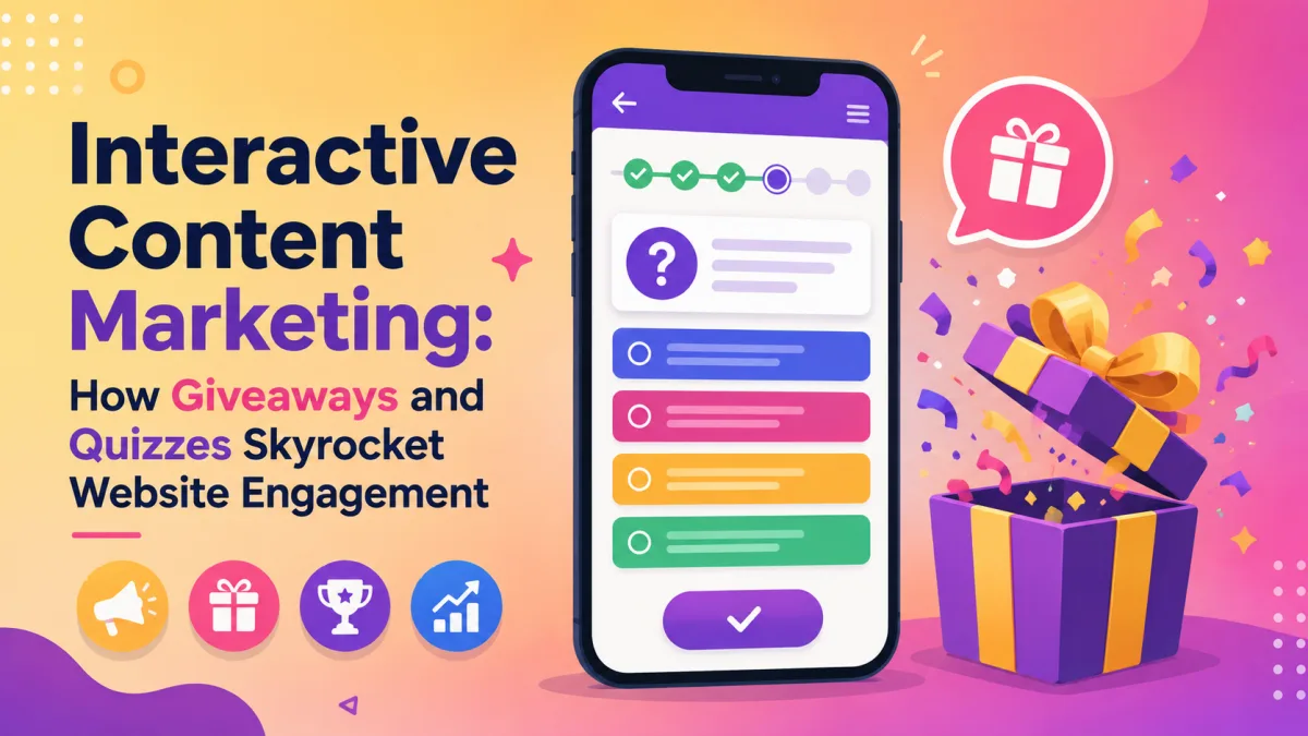 Interactive quiz engagement comparison chart vs static content